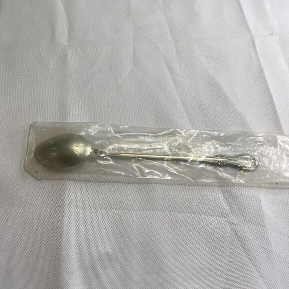WILD ROSE International Sterling Silver Iced Tea Spoon 7” New - Picture 6 of 10